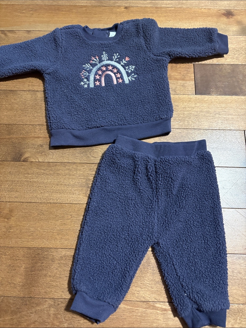 Toddler Teddy Fleece Matching Set - Navy